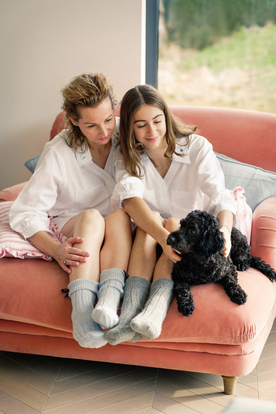 Blue Alpaca Bedsocks