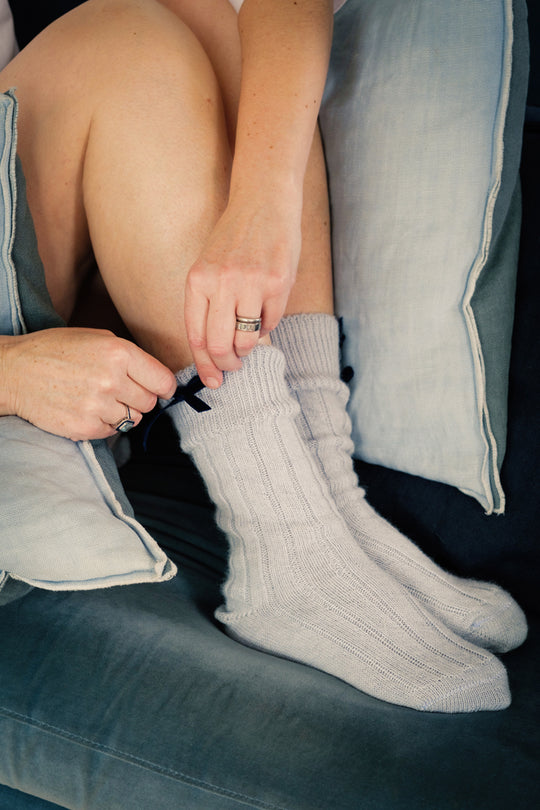 Blue Alpaca Bedsocks