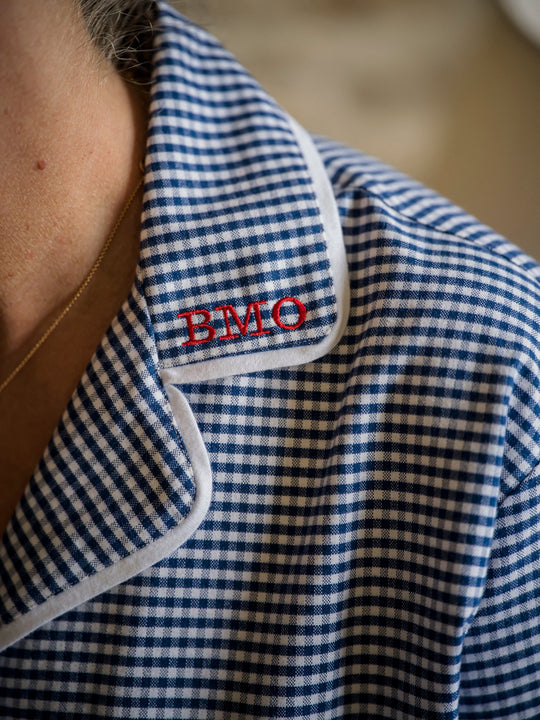 Sian Esther and Osborn Interiors Navy Gingham Pyjamas