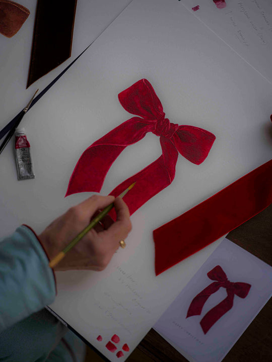 Sian Esther X Gail Jones Pink Bow Velvet Pyjamas