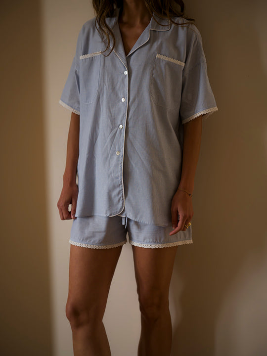Sian Esther Demi Fine Stripe Short Pyjama Set 3