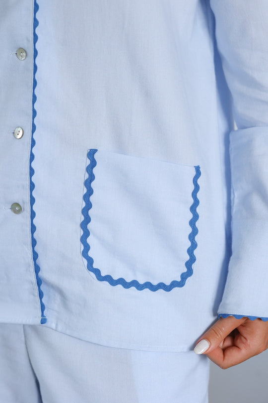 Sian Esther x Osborn Interiors Blue Ric Rac Pyjamas