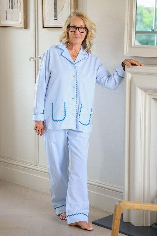 Sian Esther x Osborn Interiors Blue Ric Rac Pyjamas