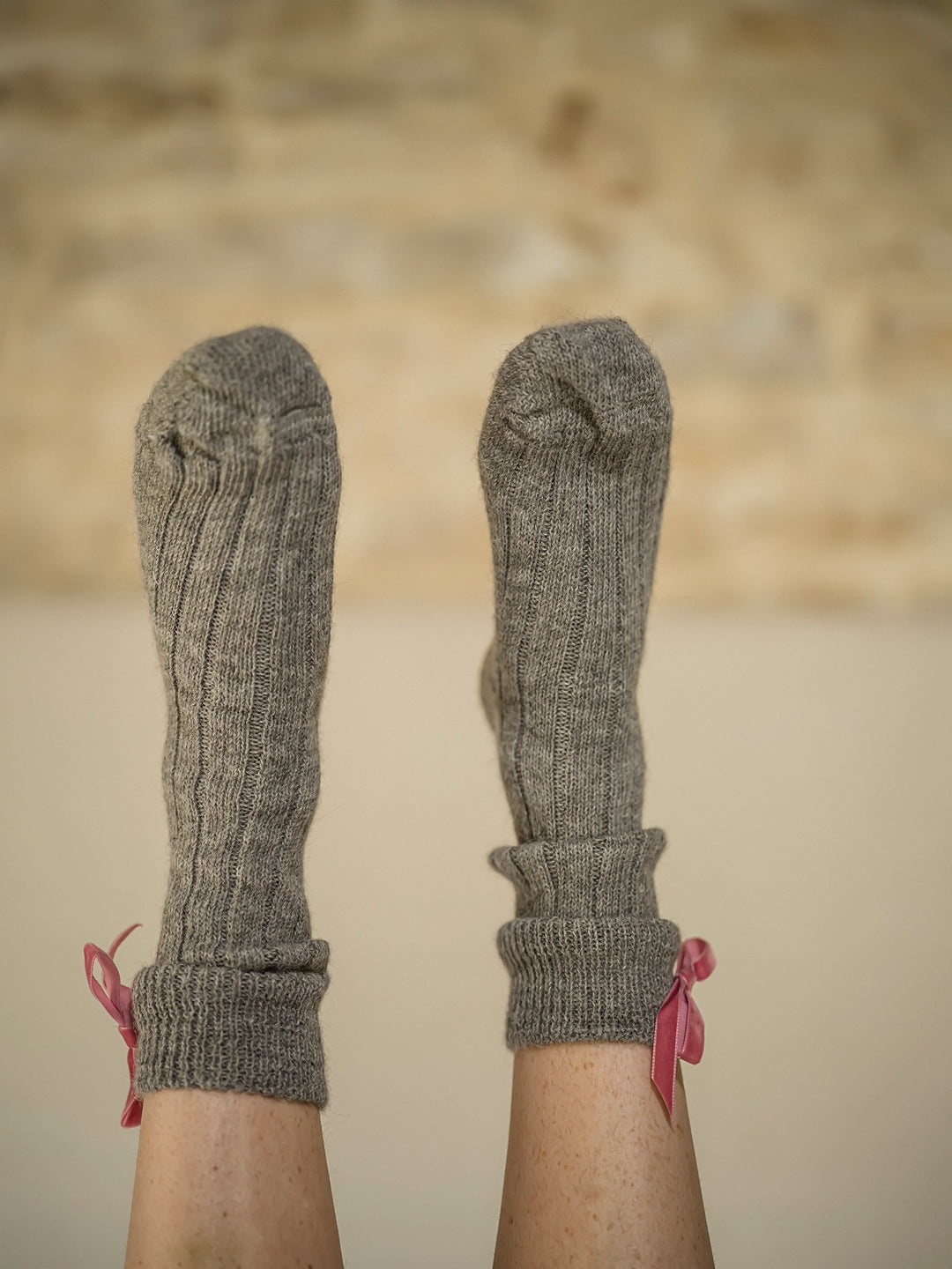 Grey Alpaca Bedsocks