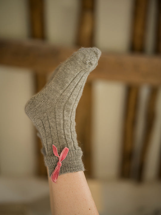 Grey Alpaca Bedsocks