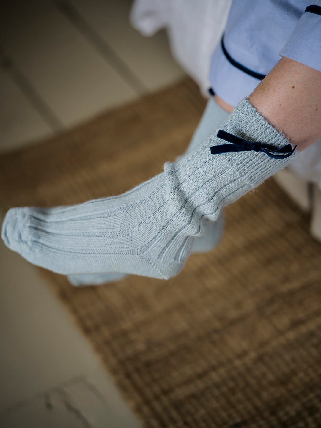 Blue Alpaca Bedsocks