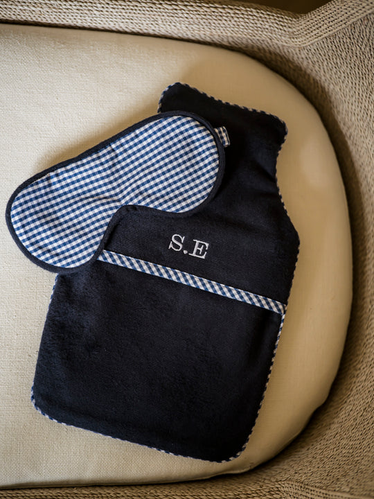 Sian Esther x Osborn Interiors Navy Personalised Hot Water Bottle