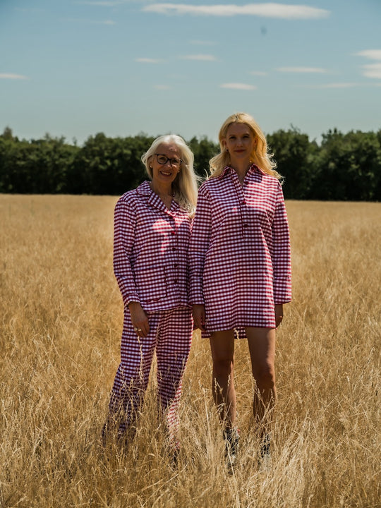 Red Gingham Brushed Cotton Nightshirt