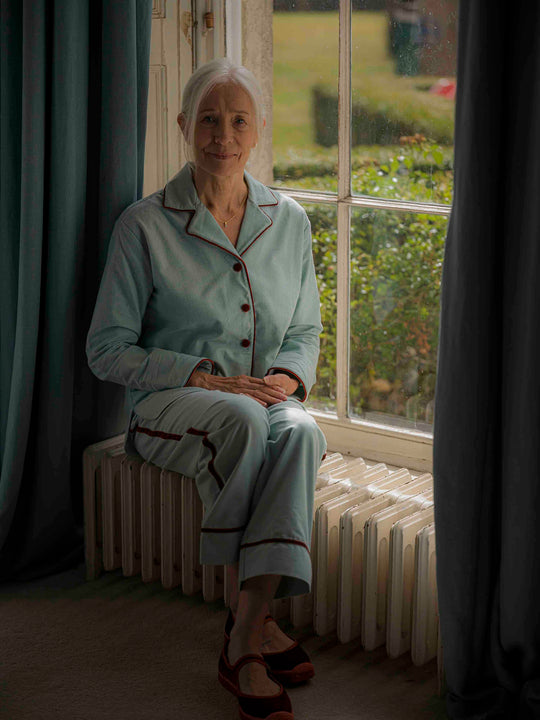 Sian Esther X Gail Jones Green Bow Velvet Pyjamas