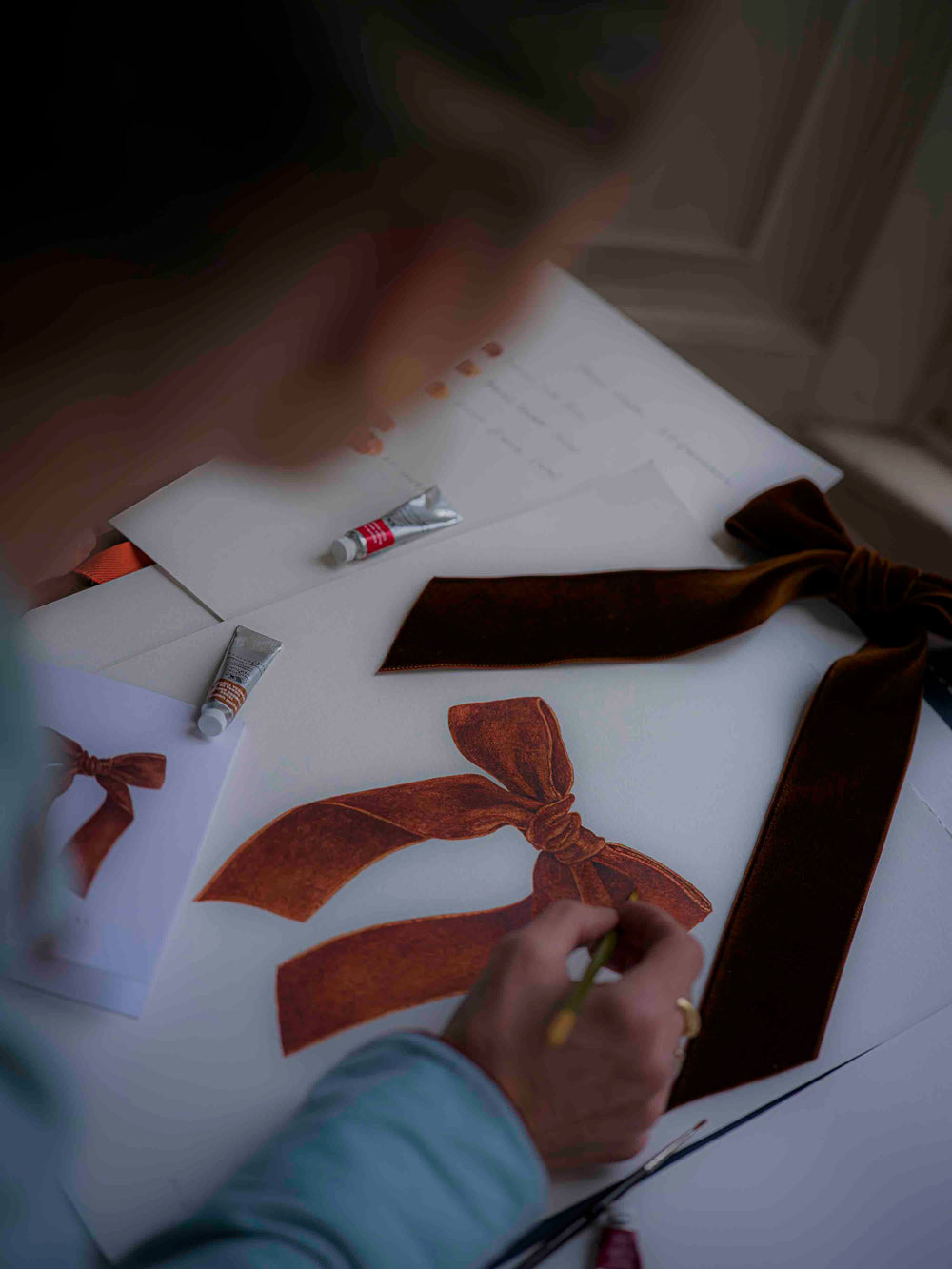 Sian Esther X Gail Jones Green Bow Velvet Pyjamas