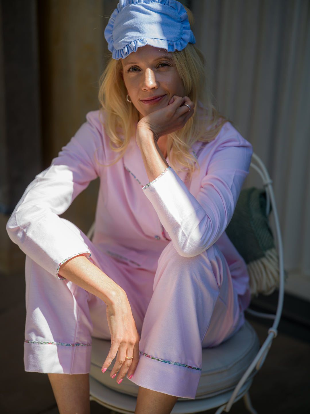 Pink Liberty Trim Brushed Cotton Pyjamas