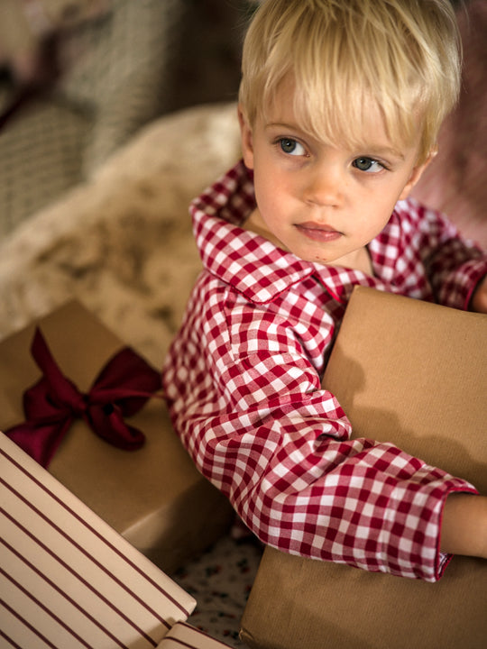 Children's Red Gingham Pyjama Set