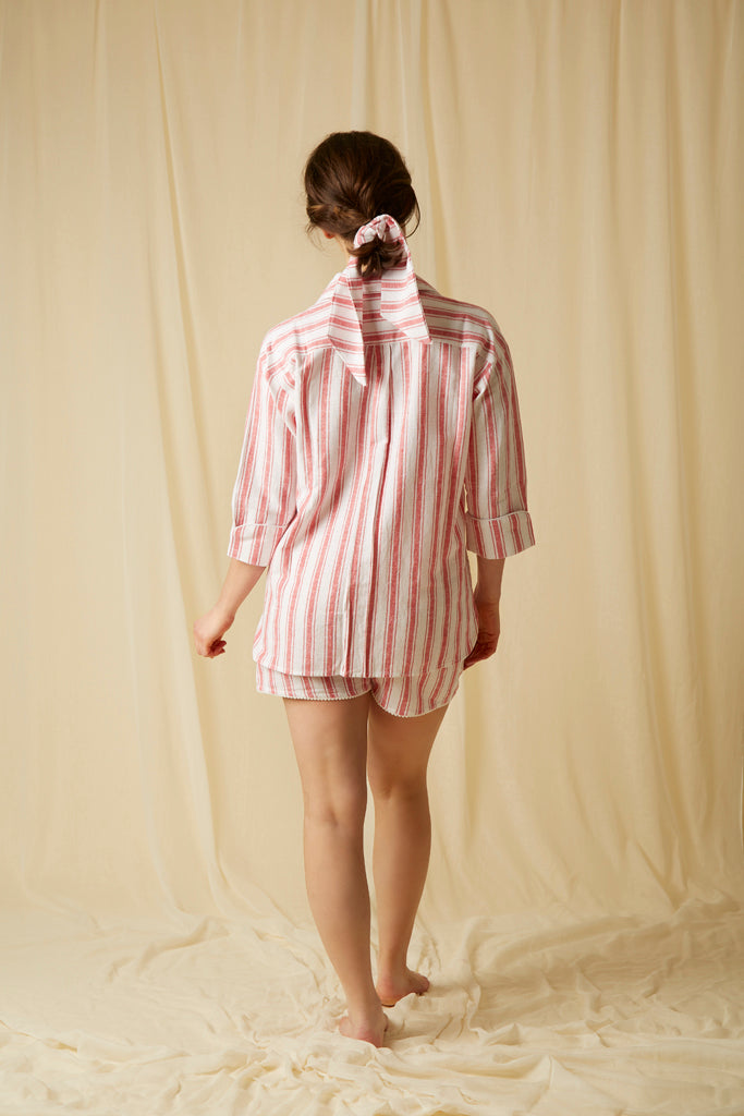 Red Striped Short Pyjama Set