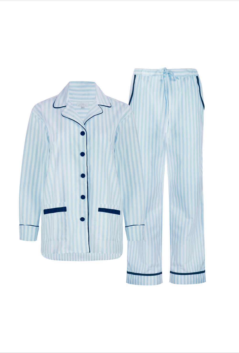 Blue Stripe Velvet Pyjamas